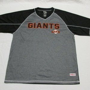 Stitches San Francisco Giants MLB Shirt Men's Size XL Gray Black
